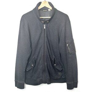 Hugo Boss Orange Mens Full Zip Sweatshirt Jacket Cargo Work Wear Grey Size Large